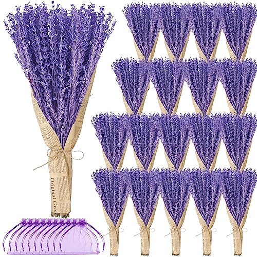 Lavandas secas naturales 18 ramos 40 cm para decoración miniatura 1