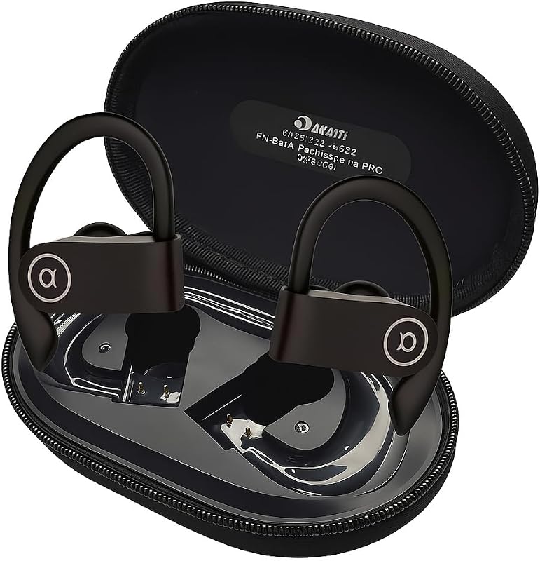 Fone de Ouvido Bluetooth 5.4, IPX5 à Prova D'Água, 45h de Bateria, Com Microfone Embutido. Design Esportivo Ergonômico Ideal Para Esportes Corridas Atividades Físicas Videogame IPhone Android Premium