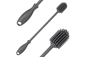 Silicone Bottle Cleaning Brush with Long Handle, 12.5" Baby Bottle Cleaner