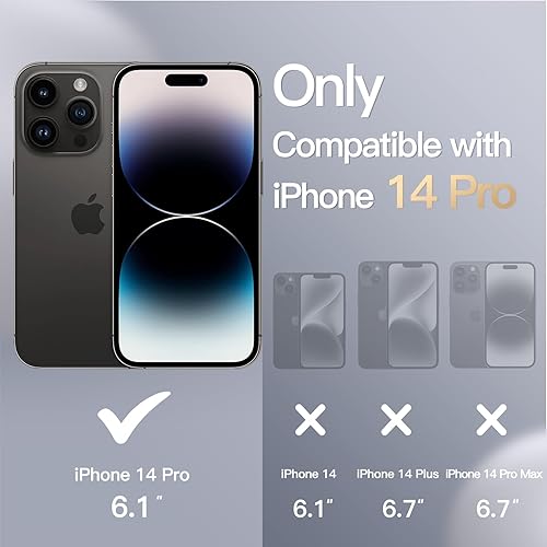 Miniatura 2 de JETech Funda magnética de silicona para iPhone 14 Pro de 6.1 pulgadas, compatible con MagSafe, funda para teléfono con lente de cámara de protección
