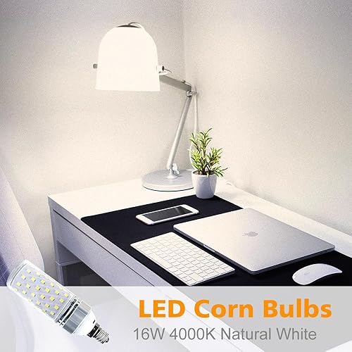 Miniatura 6 de inShareplus Paquete de 6 bombillas LED E12, 16 W CRI80+ blanco natural 4000K bombillas de candelabro, equivalente a 1500 lm 120 W, base E12,