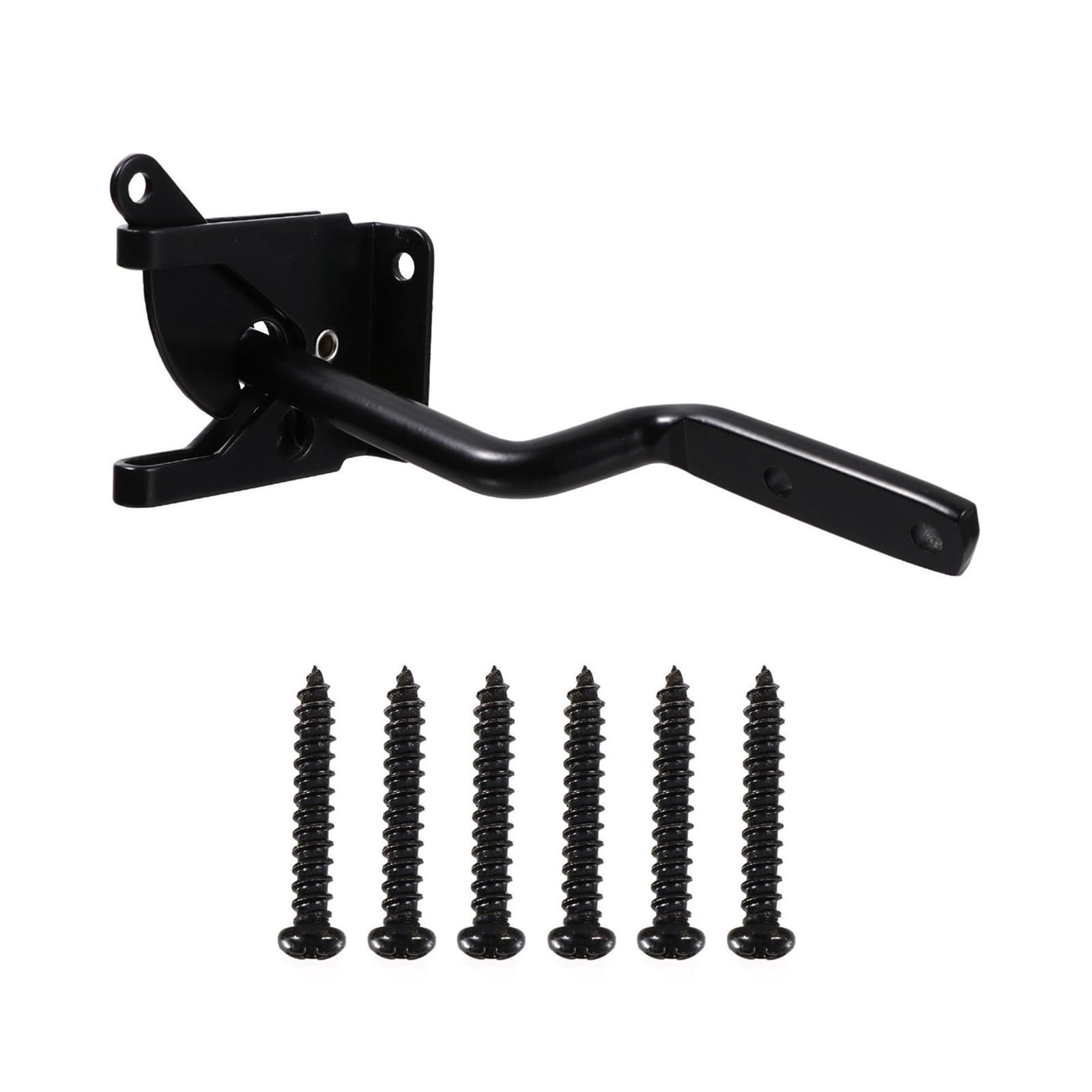 Palut One Color Stainless Steel Garden Latch, Black Auto Gravity Lever Lock For Fence Gates
