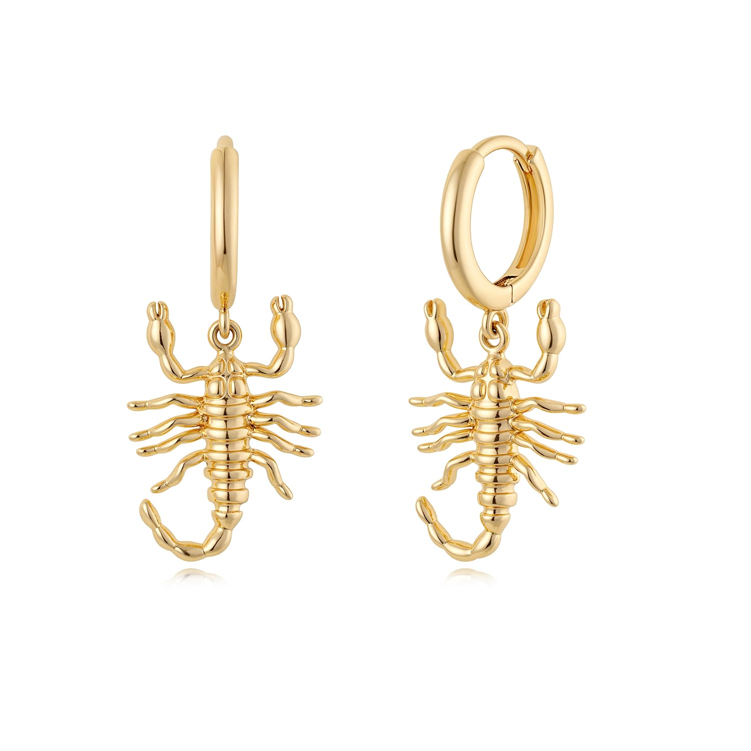 MYEARS Women Earrings Gold Huggie Hoop Dangle Drop 14K Gold Plated Small Simple Hypoallergenic Everyday Jewelry