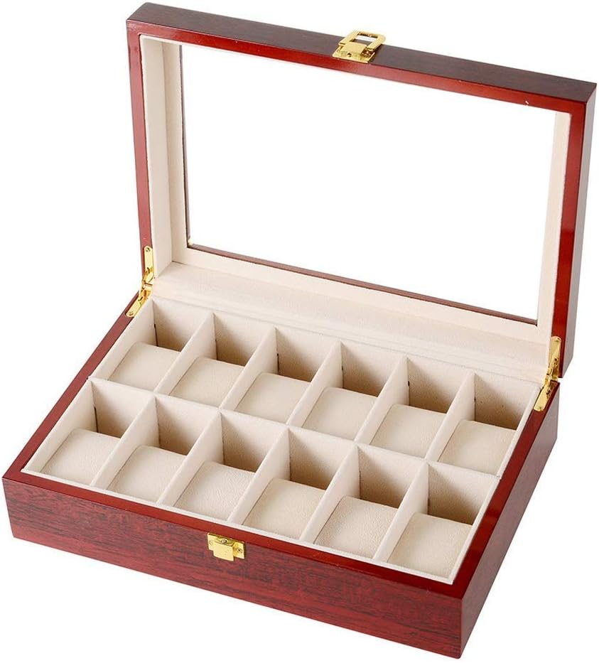 Watch Box Watch Case,12Slot Jewelry Watch Box Showing