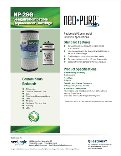 Miniatura 8 de Neo-Pure NP-2SG Compatible Replacement Cartridge for Seagull IV X-2K RS-2SG - Single