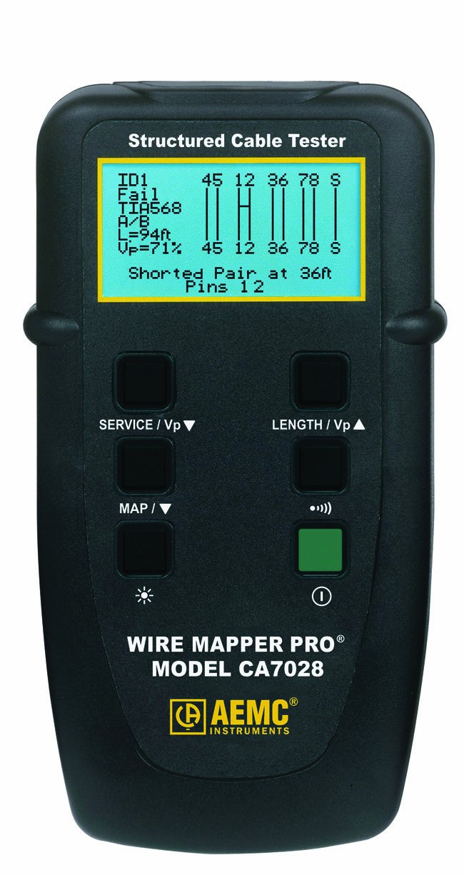 AEMC CA7028 Wire Mapper Pro LAN Cable Tester Network And Cable Testers