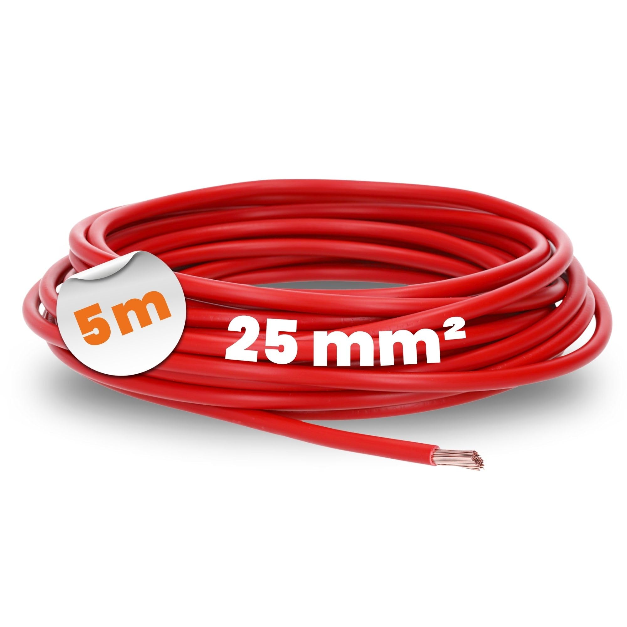 Lapp 4521041 - Cavo Singolo in PVC H07V-K 25 mm2, Rosso, Filo Fine | Filo armonizzato HAR per cablaggio macchinari e quadri elettrici, conduttore in rame classe 5 flessibile, ignifugo