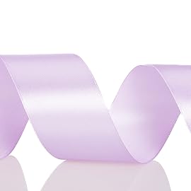 YASEO 1 1/2 Inch Lilac Solid Satin Ribbon, 50 Yards Craft Fabric Ribbon for Gift Wrapping Floral Bouquets Wedding Party Decoration