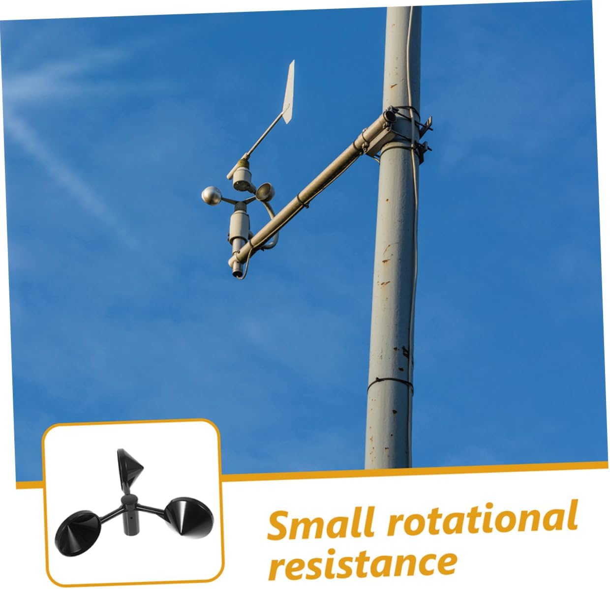 BESPORTBLE 8pcs Accurate Wind Speed Wind Speed Gauges Anemometer Cup Air Flowing Replacement Cup Easy to Install Carry