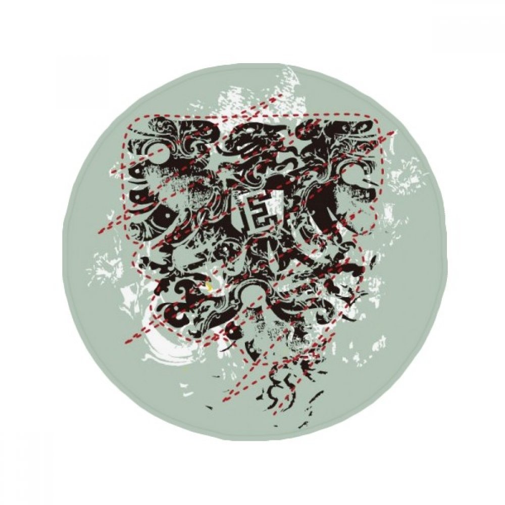 Tapis salle de bain rond graffiti 50cm idée cadeau déco multicolore
