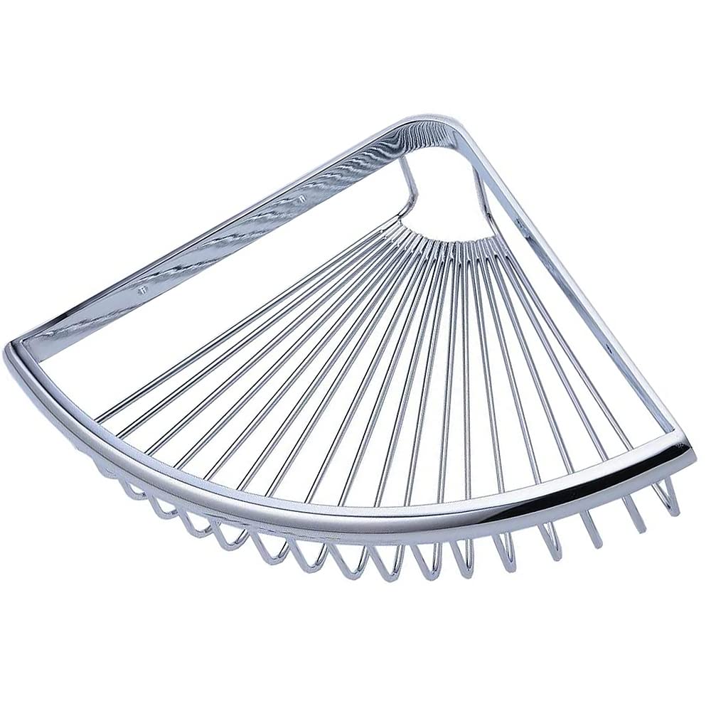 Estante de almacenamiento de ducha de esquina, triangular, sin taladro, sin óxido, organizador de esquina para baño, cesta para colgar, estante de ducha adhesivo