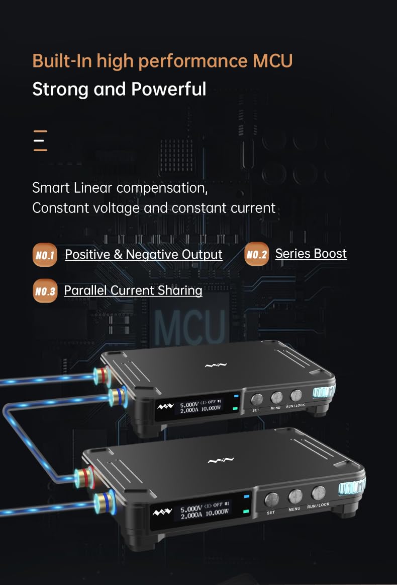 MINIWARE MDP-P906 Alimentatore Digit Regolabile Alimentazione Moduli Mini 4.2-30V 5A DC QC PD Potenza Laboratorio Aggiornamento firmware Supporto
