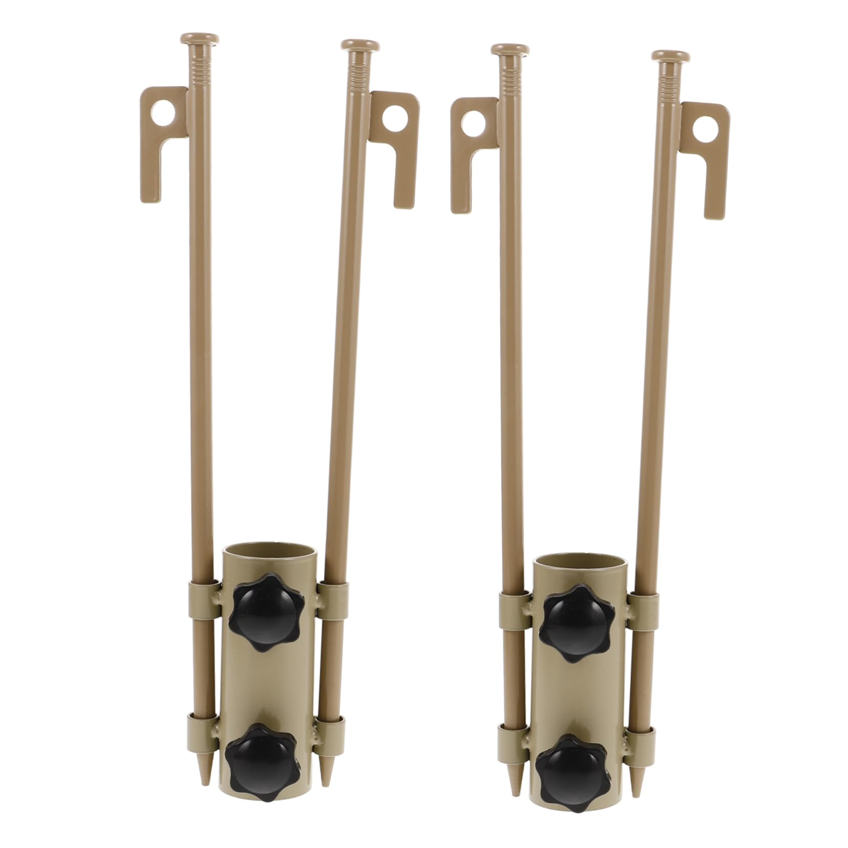 Estacas de carpa de aluminio con martillo acero caqui y estaca de tierra metal