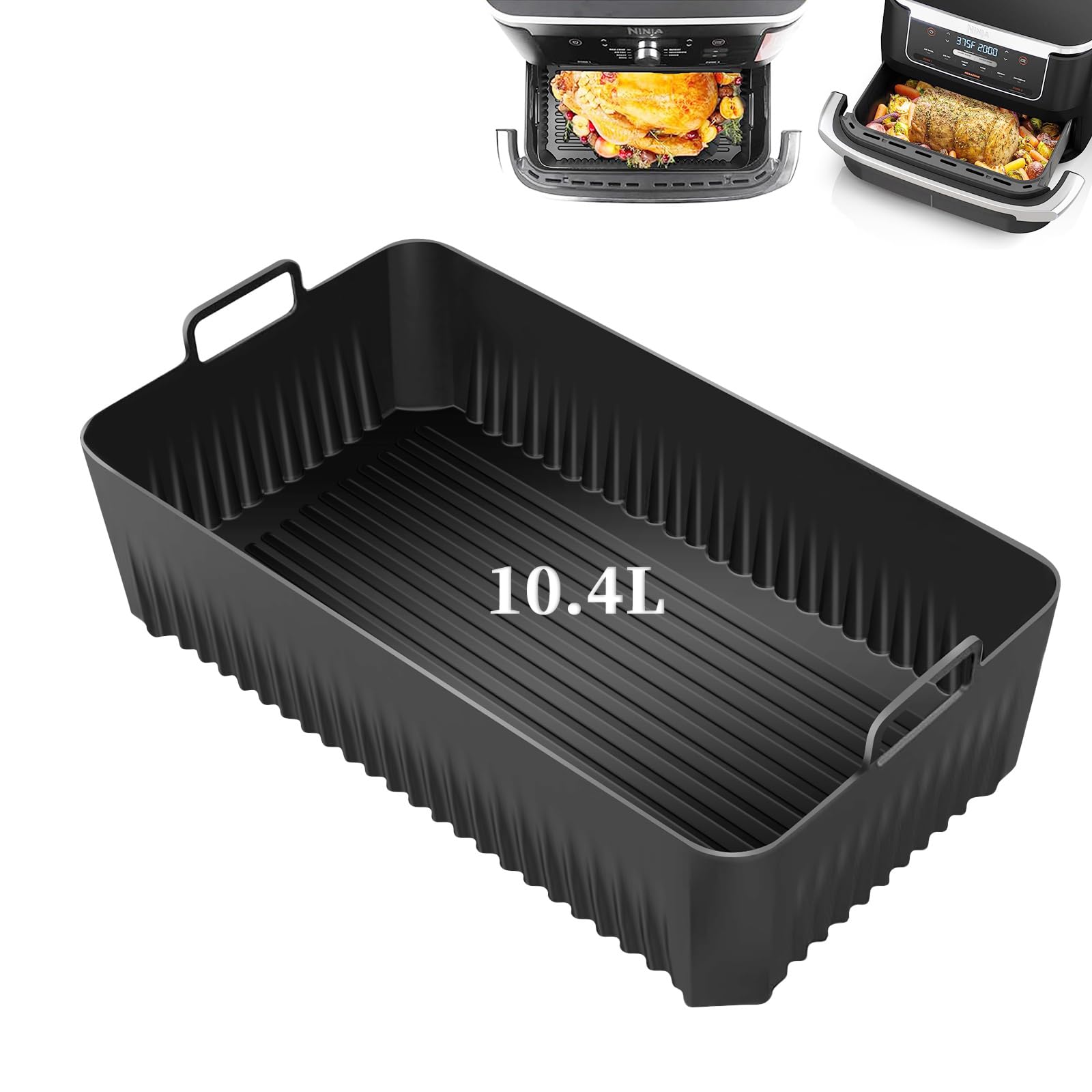 Set 3 Accessori In Silicone Per Friggitrice Ad Aria Ninja AF500 - Stampo, Antiaderente, Facile Pulizia - Foto 7