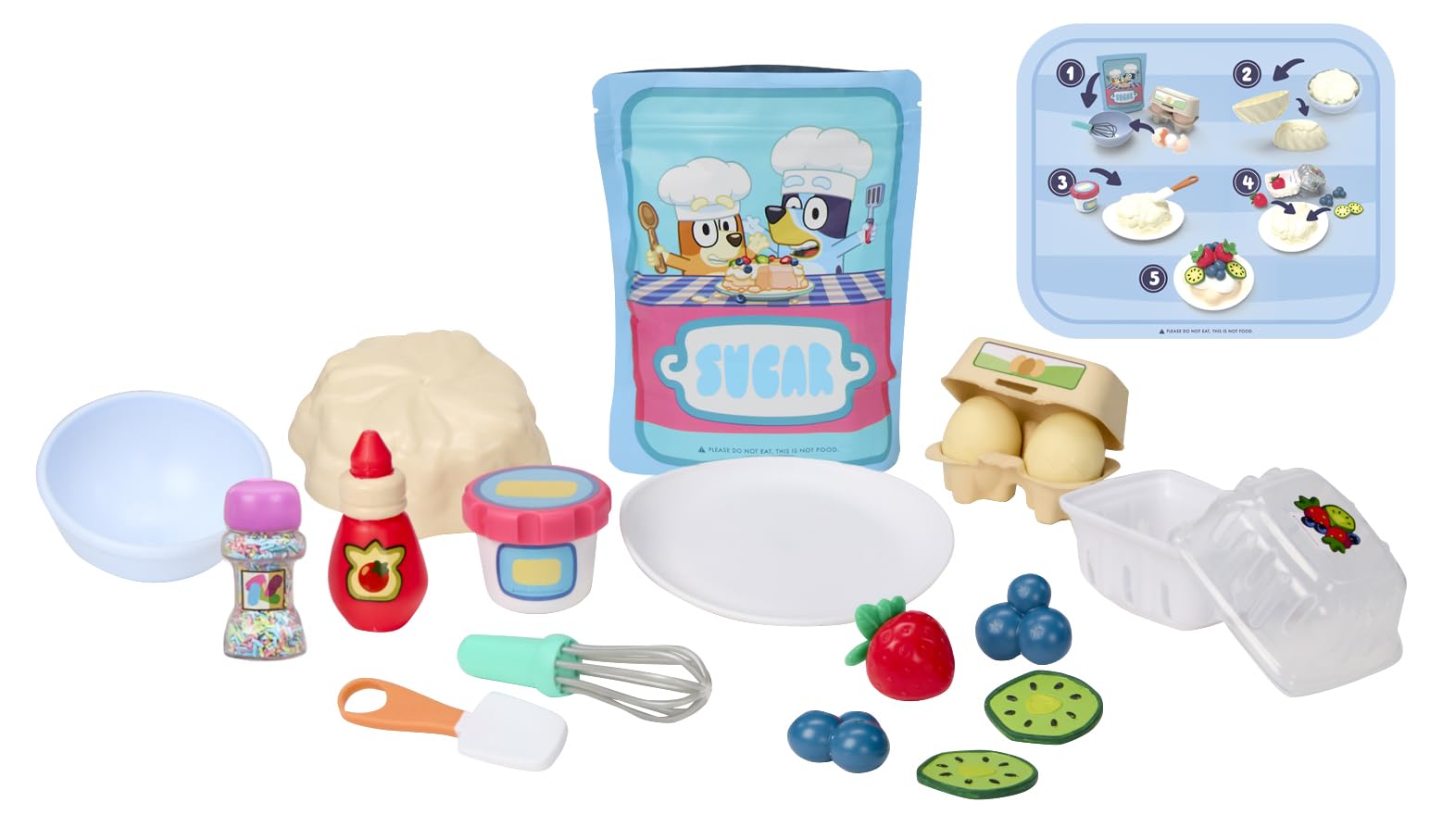 Little Tikes Creative Chefs Bluey Pavlova Kit with 15 Accessories, Pretend Play Cooking Set, for Boys and Girls Ages 3+ Years
