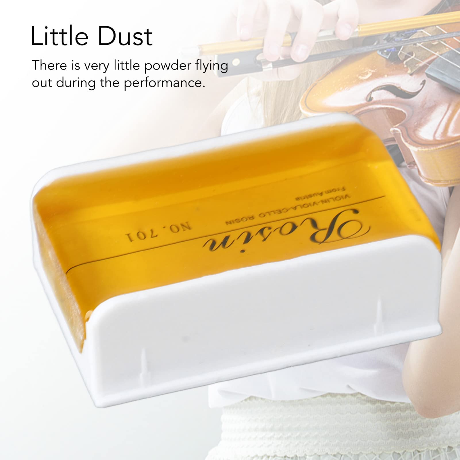 VGEBY 6Pcs Premium Adhesion Violin String Rosin, Light, Low Dust, Ideal for Violin Viola, Cello (Yellow) - Image 3