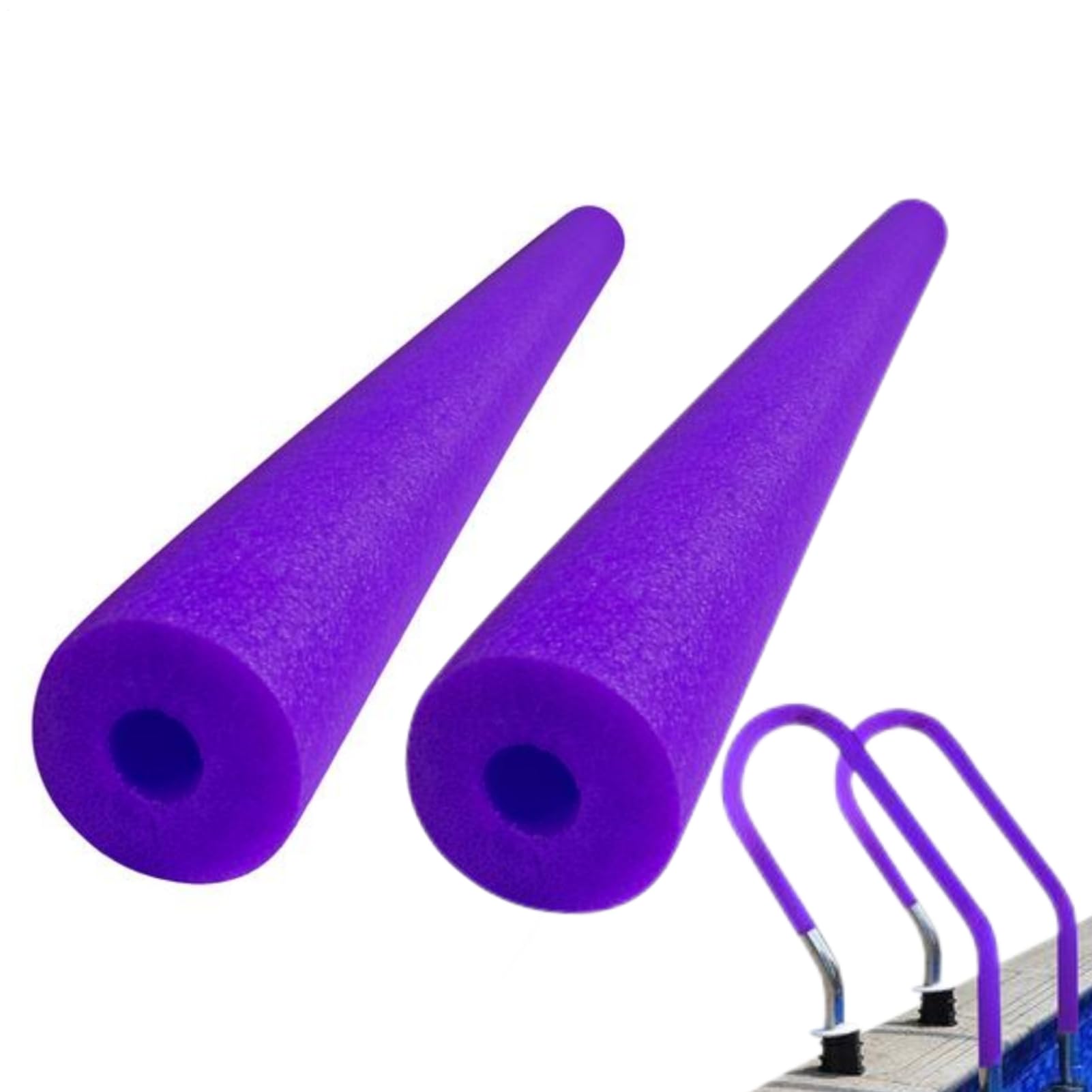 Pool Noodle, 2X120CM Foam Swimming Noodles for Kids Adults, Extra Long Floating Pools Noodle with Hole, Flexible Swimming Pool Noodles Float Training Aid, for Pools Accessories