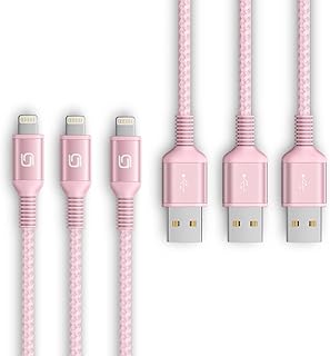 iPhone Charger Cord, 3Pack 6ft Lightning Cable iPhone Charger Cable Nylon Braided USB Charging & Syncing Lightning Cable Compatible with iPhone 14 13 12 11 Pro Max XS MAX XR X 8 Plus 7 Plus 6s Plus