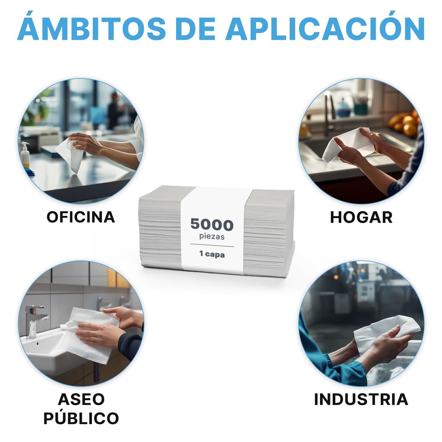 ARNOMED papel secamanos 10.000 uds, toallas secamanos de 1 capa con pliegue en V, 25x23cm de cocina, papel manos baño natural, 20x250, toallas para manos para dispensador