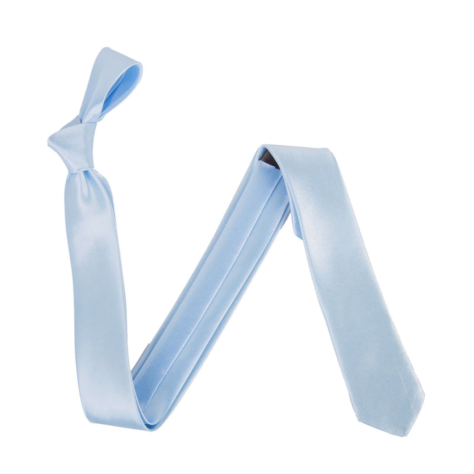 Men’s Skinny Tie | 4.5cm Solid Plain Color Slim Necktie for Smart Casual, Parties, and Weddings
