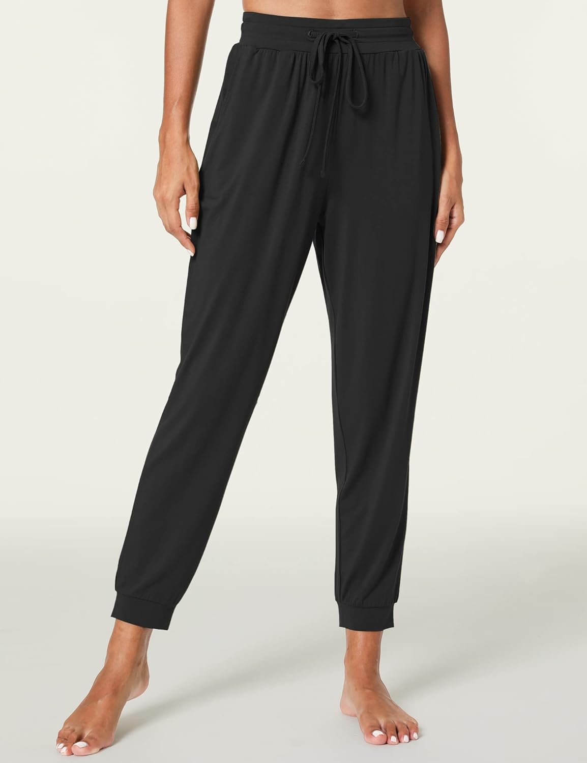 LazyCozy Bamboo Viscose Jogger Pajama Pants for Women Soft Lightweight Knit Sleep Pants with Pockets - Image 3