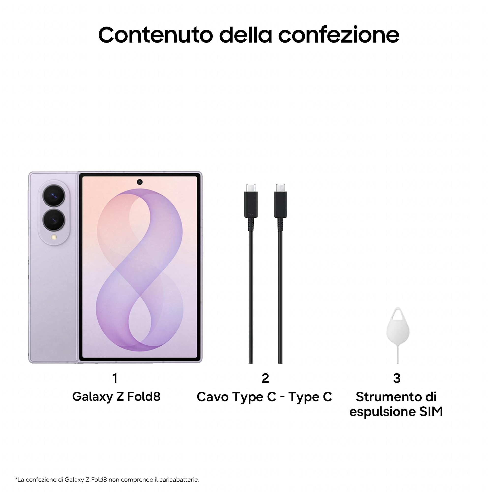 Samsung Galaxy Z Fold8, 1TB, Lavender [Versione Italiana] | Nuovo Formato, Rapporto Display Esterno 10:16 | Interno 4:3, Processore Potente, 4800 mAh, Camera 50MP, Assistente Foto