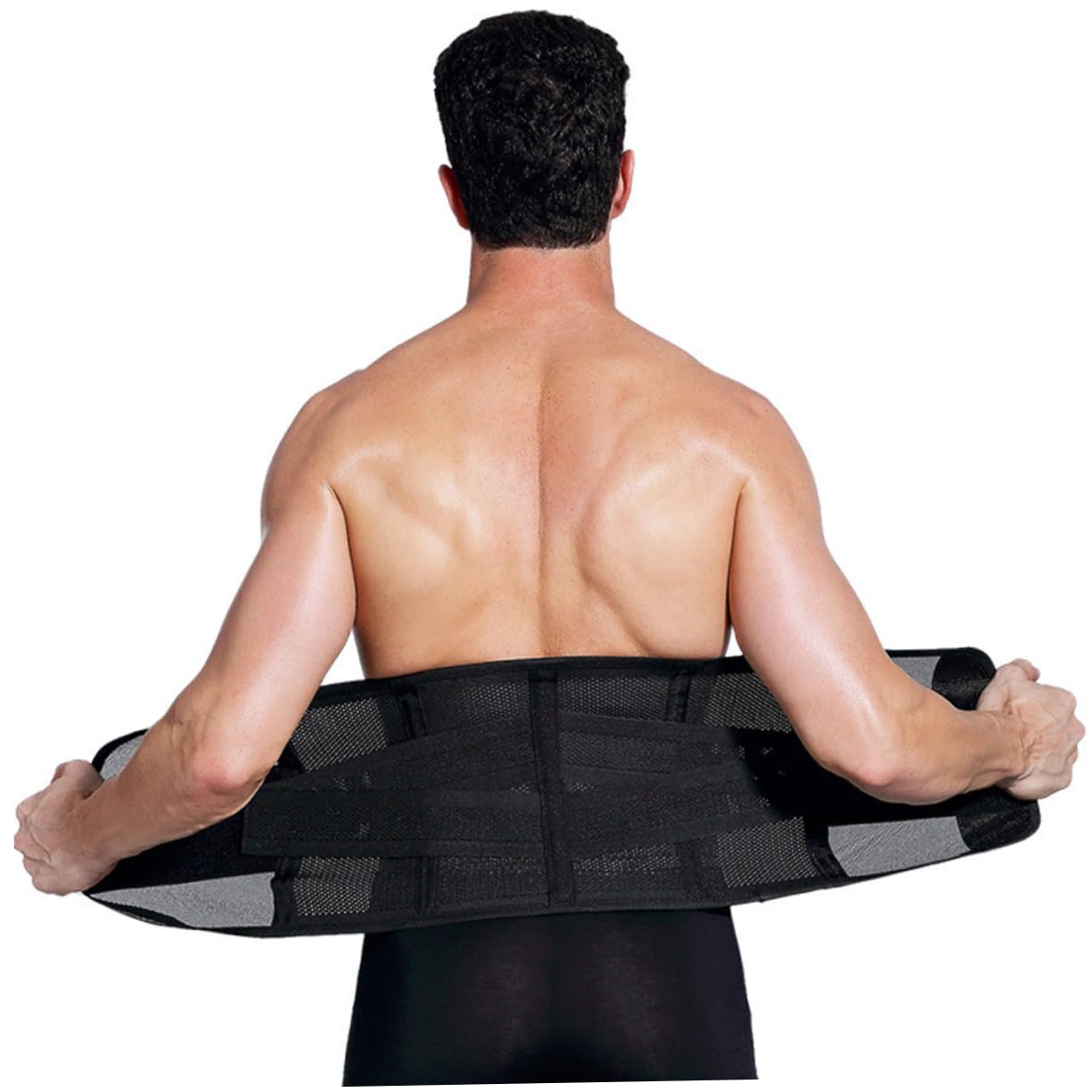 Abaodam Men Slimming Trimmer Waistband Lightweight Body Wrap for Fat Burning Black Comfortable Elastic Design for Exercise