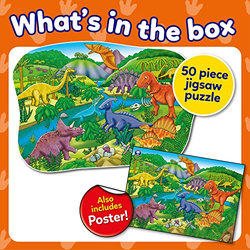 Orchard Toys Big Dinosaurs Jigsaw Puzzle for Kids - Large, 50-Piece, Dinosaur Floor Puzzles for 4+ Year Olds - Giant Games and Educational Toys for Children, Toddlers, Boys and Girls - 58 x 40 cm - 3