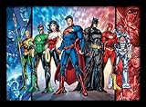 Producto oficial de DC Comics DC Comics 30 x 40 cm United la Liga de la Justicia con Marco