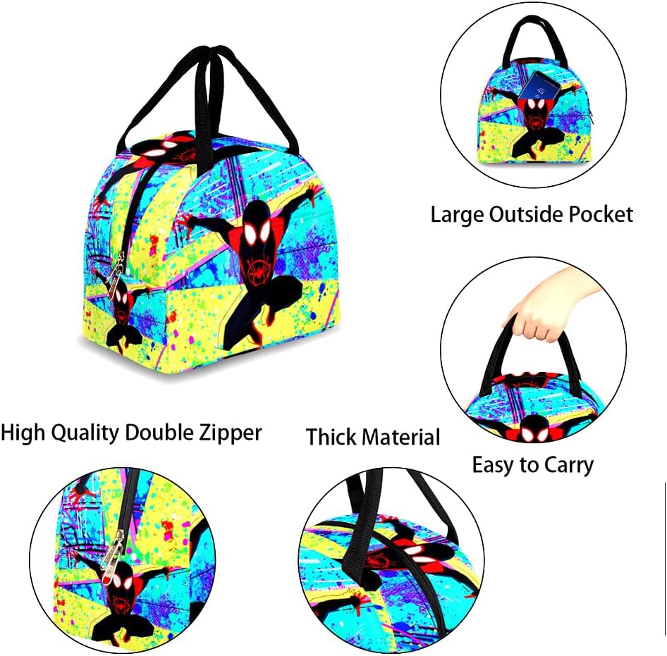 Loncheras Grandes Para Mujer Para El Trabajo, Aisladas/aisladas, Para Adultos, Bolsa Térmica De Nailon Duradera, Bolsa Térmica A Prueba De Fugas Con Bolsillo De Almacenamiento (correa Negra Y Marrón