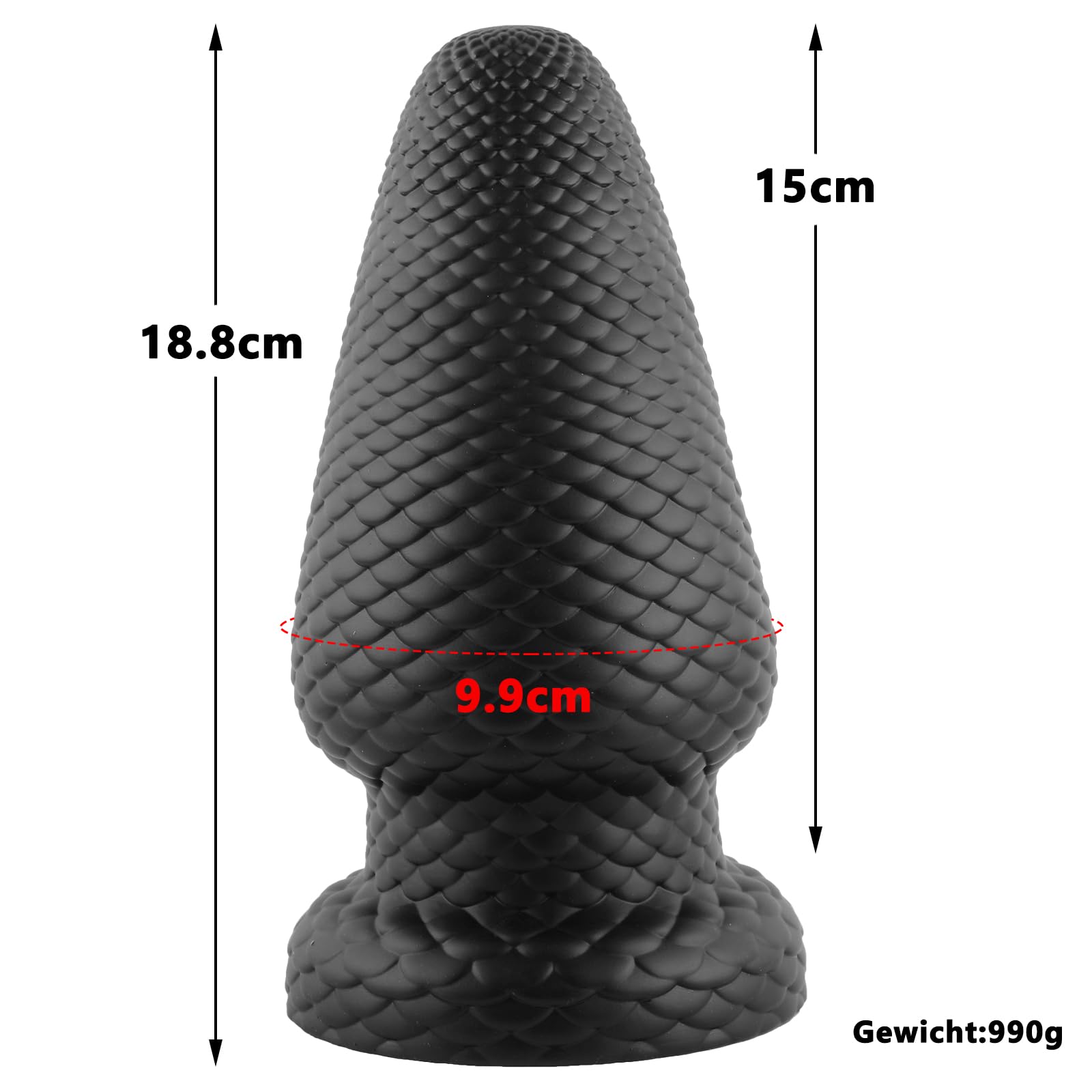 BDSMAGE - Tapón anal de 18,8 cm para mujeres y hombres, consolador anal con ventosa, tapón anal grande, juguete sexual, juguetes anales, juguetes sexuales para parejas, sexo extremo