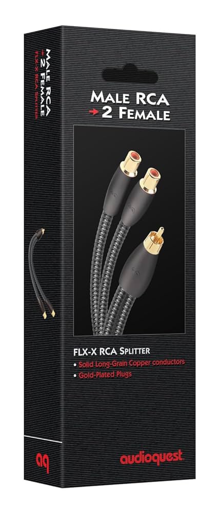 Amazon | AudioQuest Yスプリッター - 1つのRCAオスから2つのRCA