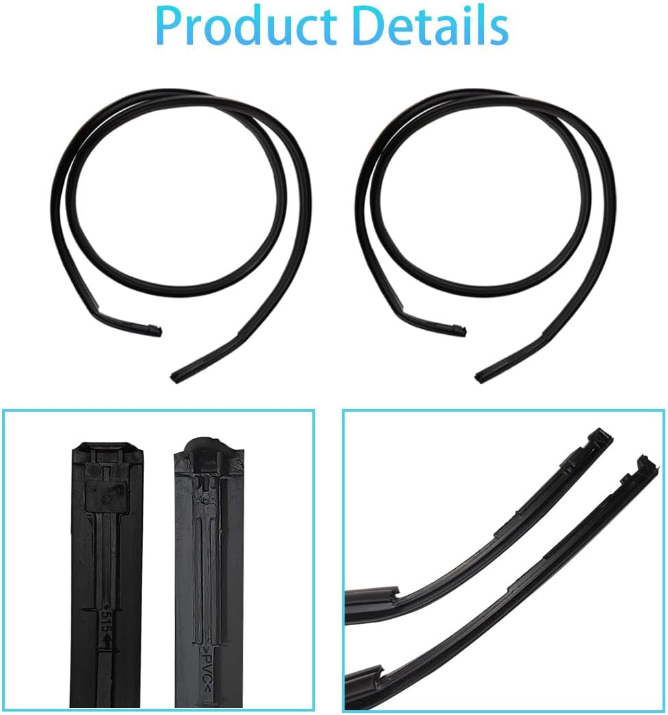 2PCS Roof Drip Molding Strips Left and Right Side Compatible with Toyota Yaris Hatchback 2006 2007 2008 2009 2010 2011 Roof Molding Drip Weatherstrip Replacement for 75551-52130 7555152130