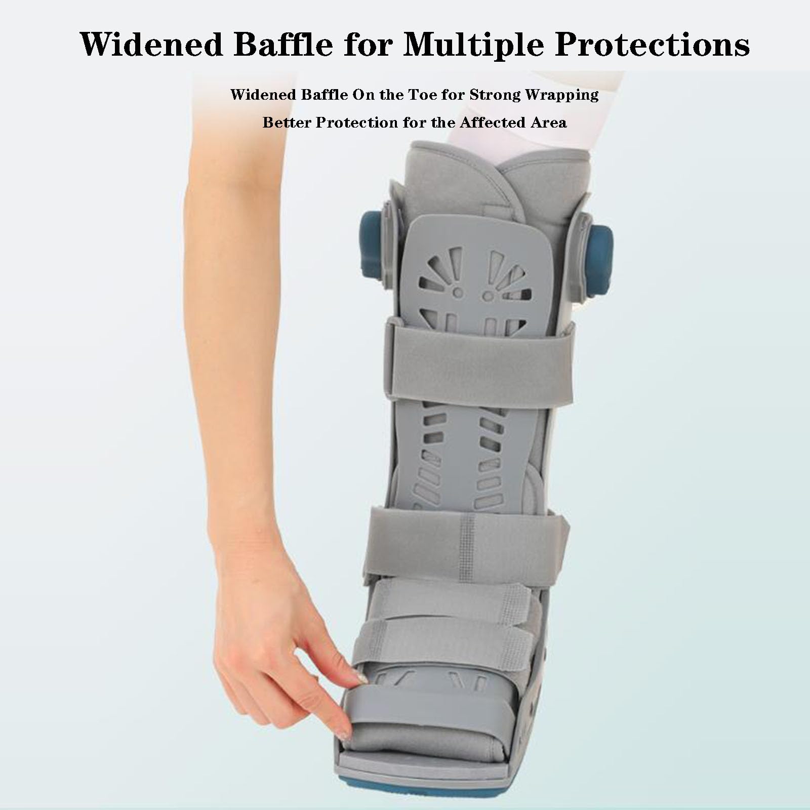 SFKLYU Férula Nocturna para Fascitis Plantar, Bota Inflable para Caminar, Inmovilizador Ortopédico para Dormir en Caso de Esguinces de Tobillo O Pie, Bota para Fracturas,Right,L