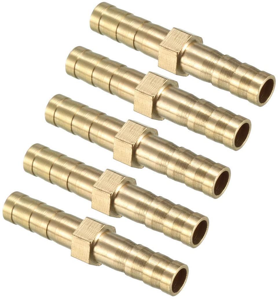 MAXAIR Brass Barb Hose Fitting Straight Connector Joiner Air Water Fuel Boat Pack of 5PCS (1/4" or 6mm) (B09XJ99X9Y) Amazon Price History, Amazon Price Tracker