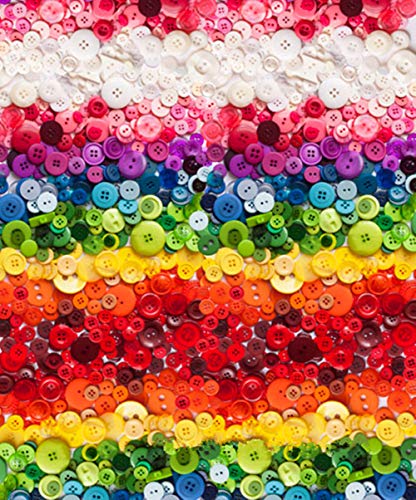 Around 600 Pieces Resin Buttons 2-Holes 4-Holes Sewing Decorative Buttons Beads Flatback for Crafts Embellishments Scrapbooking Painting Christmas Knitting Ornaments(White) - Image 2