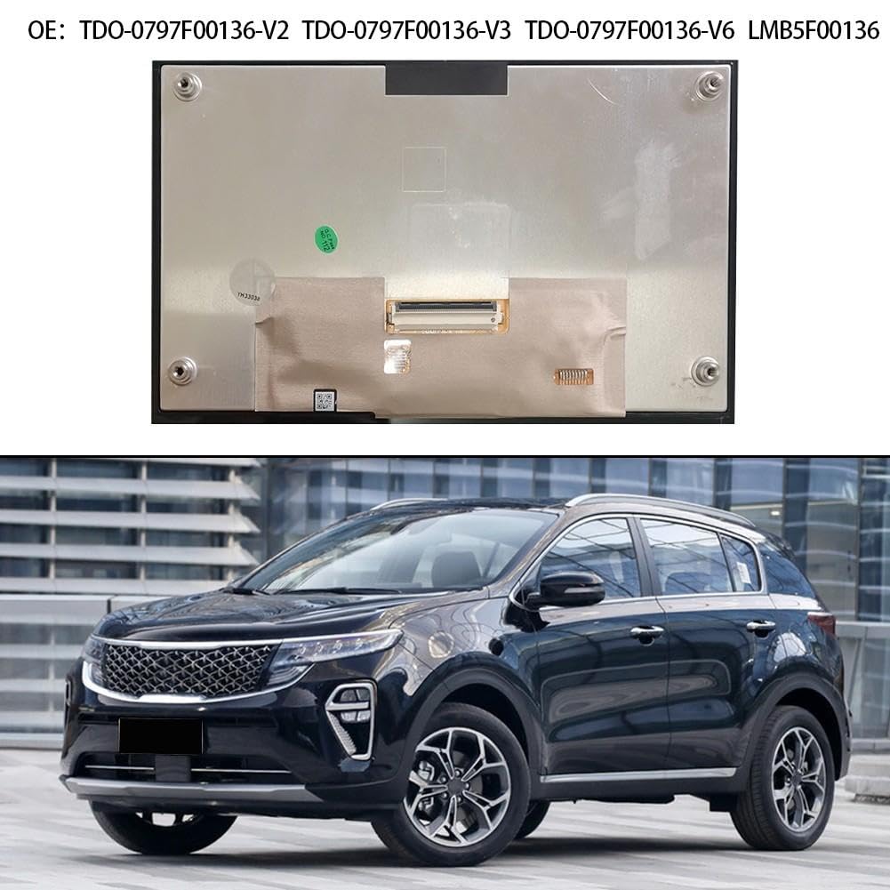 Monitor LCD negro de 7 pulgadas para Kia para radio Hyundai empotrable