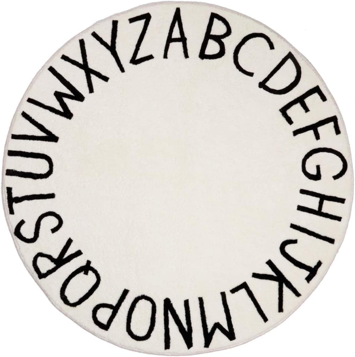 FasterS ABC Baby Rug for Nursery Kids Round Educational