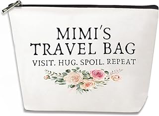 Mimi Gift Makeup Bag, Gift for Mimi Grandma Birthday Mother’s Day Travel Cosmetics Bag Travel Make Up Pouch Clutch (Mimi)
