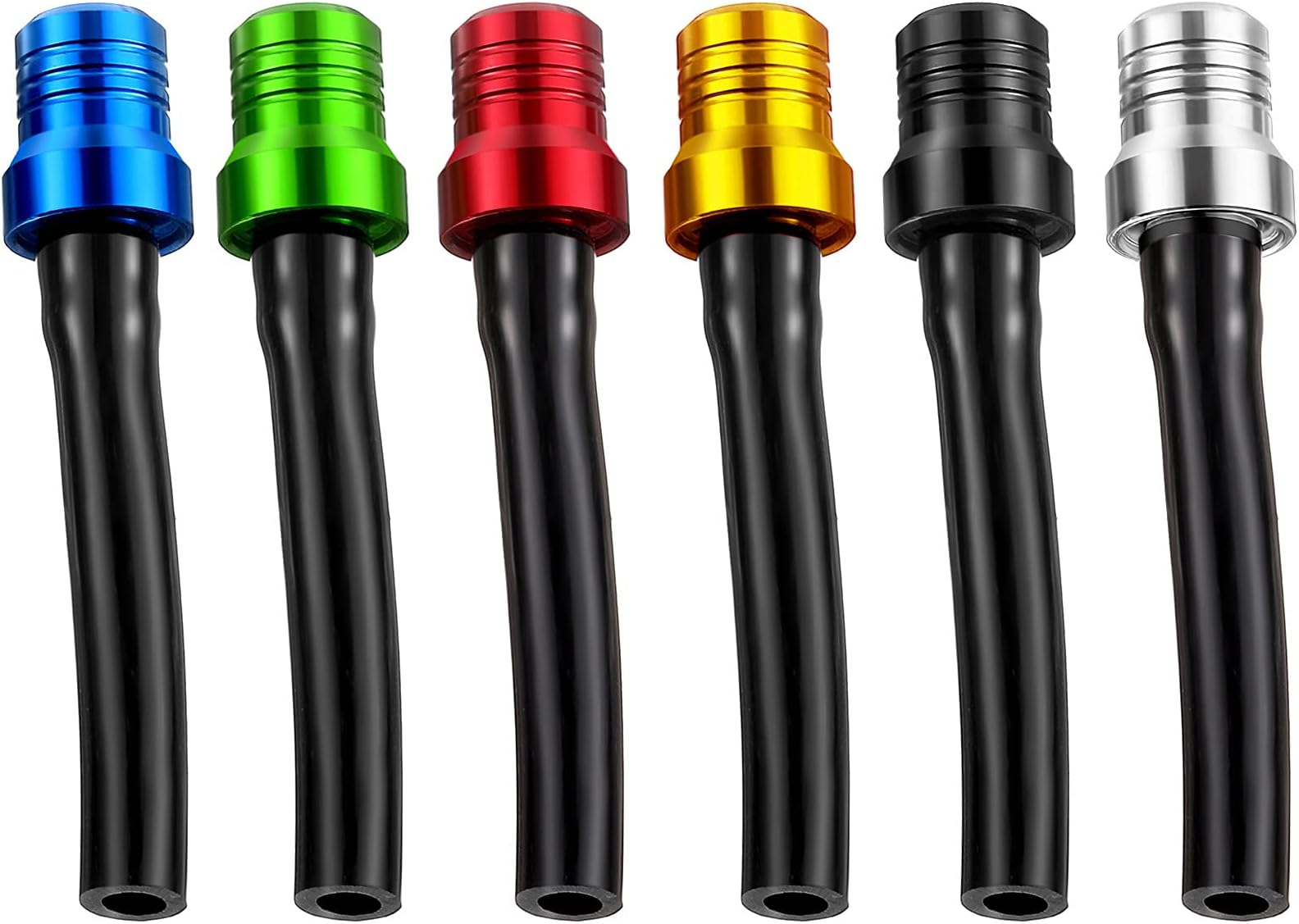 Frienda 6 Pack Aluminum Gas Fuel Cap Valve Fuel Gas Tank Breather Valve for 50cc 110cc 70cc 125cc Motorcycle Atv (Simple Style)