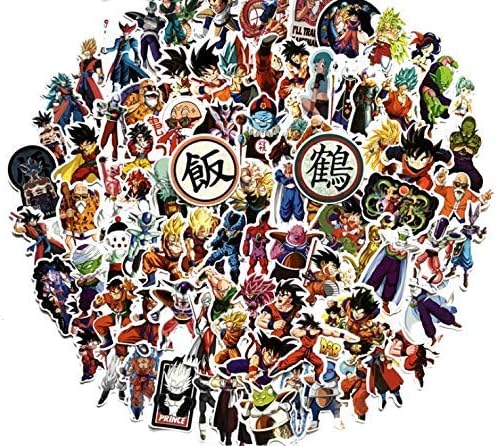 [100 Pack] Dragon Ball Sticker Z • Decal DBZ Anime Goku Super Saiyan Vinyl Vegeta Bulma Gift Stickers for Laptop Comic New 2019 Set