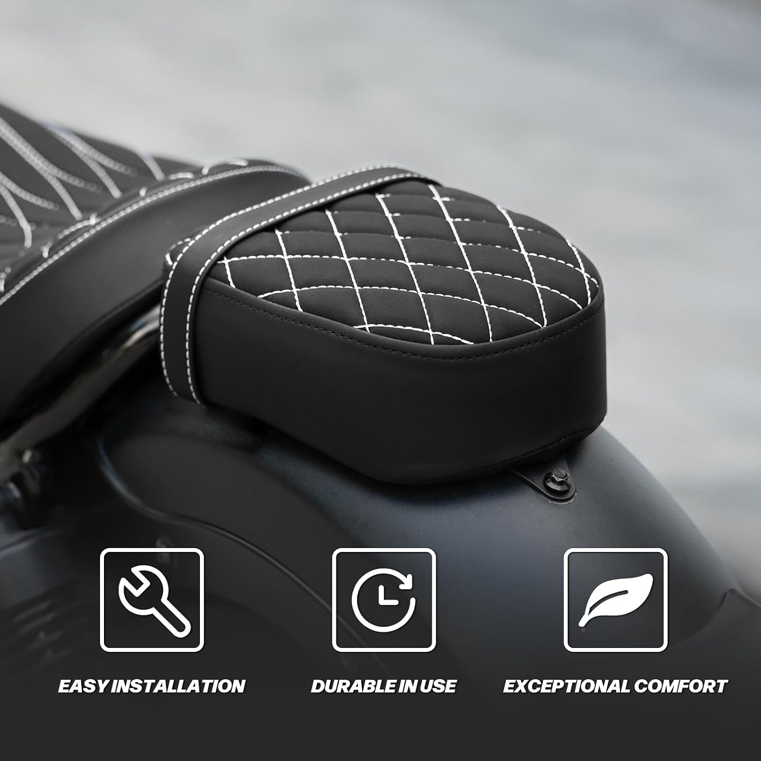 Motorcycle Thickened Rear Passenger Seat Cushion Compatible with Rebel 300 CMX300 Rebel 500 CMX500 2017-2025