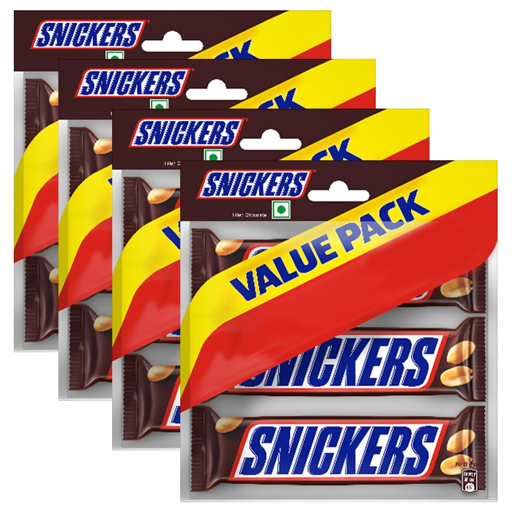 Snickers Peanut Filled Chocolates - 150g (Pack of 4)