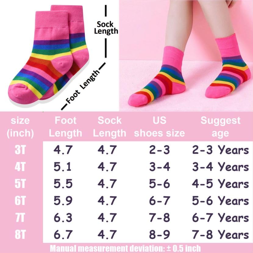 Image of VIKITA Girls tights Cotton Leggings in Spring fall winter stripe socks for girls 3-8 years