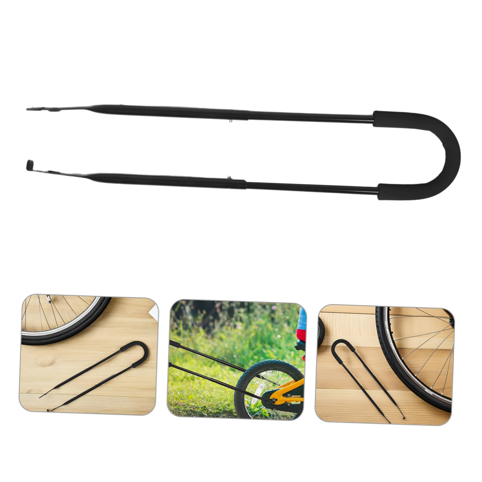Dziecięcy Rower Treningowy Bezpieczeństwa Uchwyt Ergonomiczny Drążek Do Pchania Roweru Solidny Drążek Do Ćwiczeń Równowagi Roweru Czarny