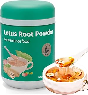 Lotus Root Powder,Instant Breakfast High Fiber Porridge,Natural Organic Lotus Powder,Whole Grain Vegetarian,Delicious Nutritious Healthy Porridge/16Oz (lotus root)