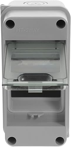 Miniatura 5 de Caja de protección de distribución de 3 vías, caja de conexiones de distribución de energía con riel DIN Caja de conexiones Abs Caja eléctrica de