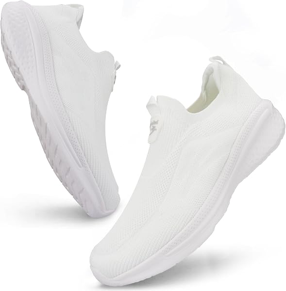 Giniros Basket Homme Chaussures Slip on Sneakers Chaussure sans Lacets de Course Baskets Fitness Running Basquettes Homme Chaussures de Respirante Chaussures de Tennis Confortables et Légères - 1