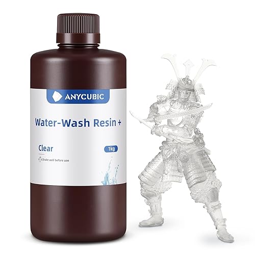 ANYCUBIC 3D Printer Resin, Water Washable Resin, No Need Extra Alcohol and Easy to Clean, Fast Curing, Low Odor, Wide Compatibility for All LCD