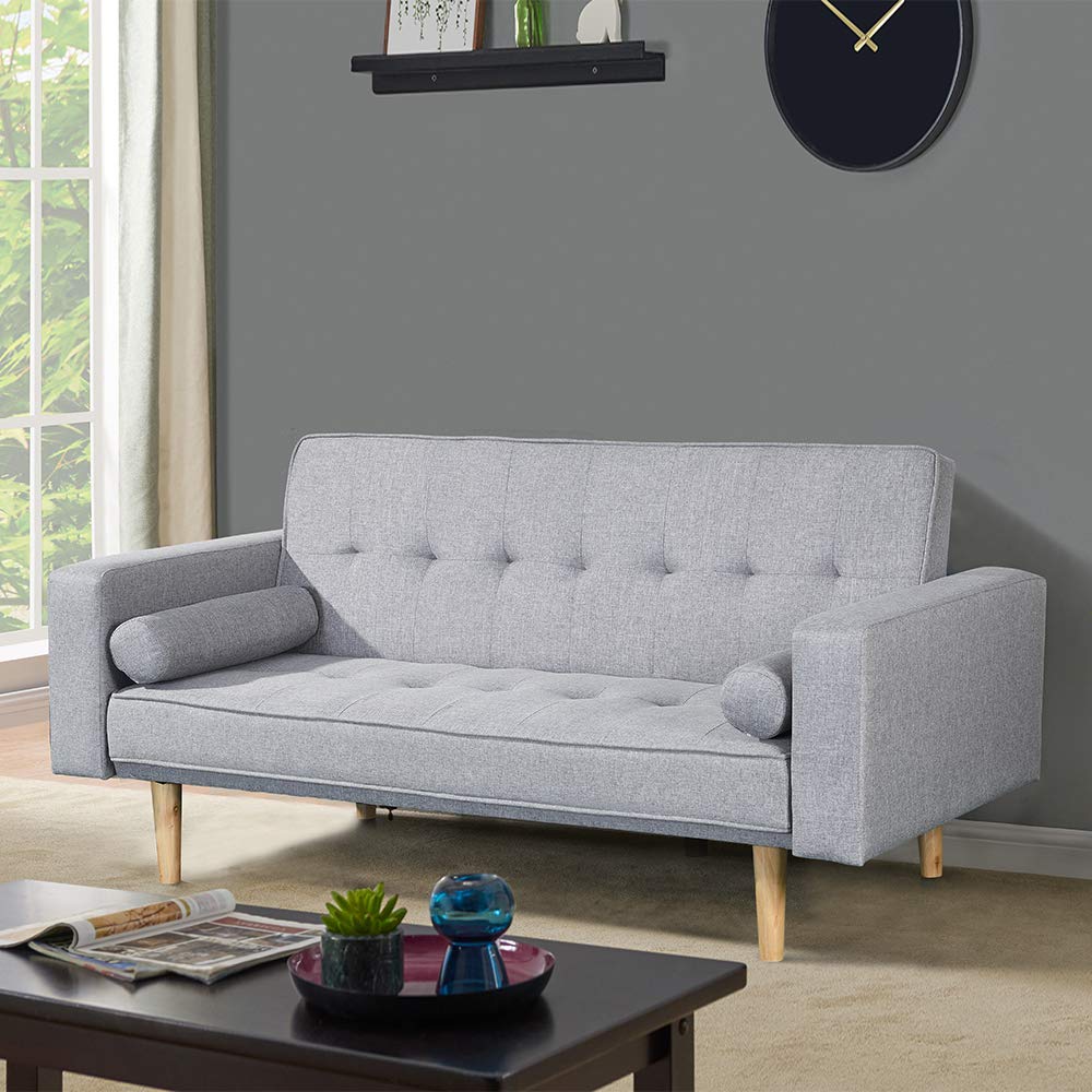 Buy Homesailing EU 2 Seater linen Fabric Foldable Sofa Bed Settee Bed